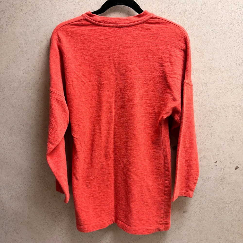 FP Beach SP Coral Textured Boho Loungewear Casual Lounge Comfy Long Sleeve Top